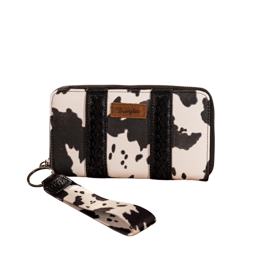 Wrangler Women's Cow Print Black Wallet