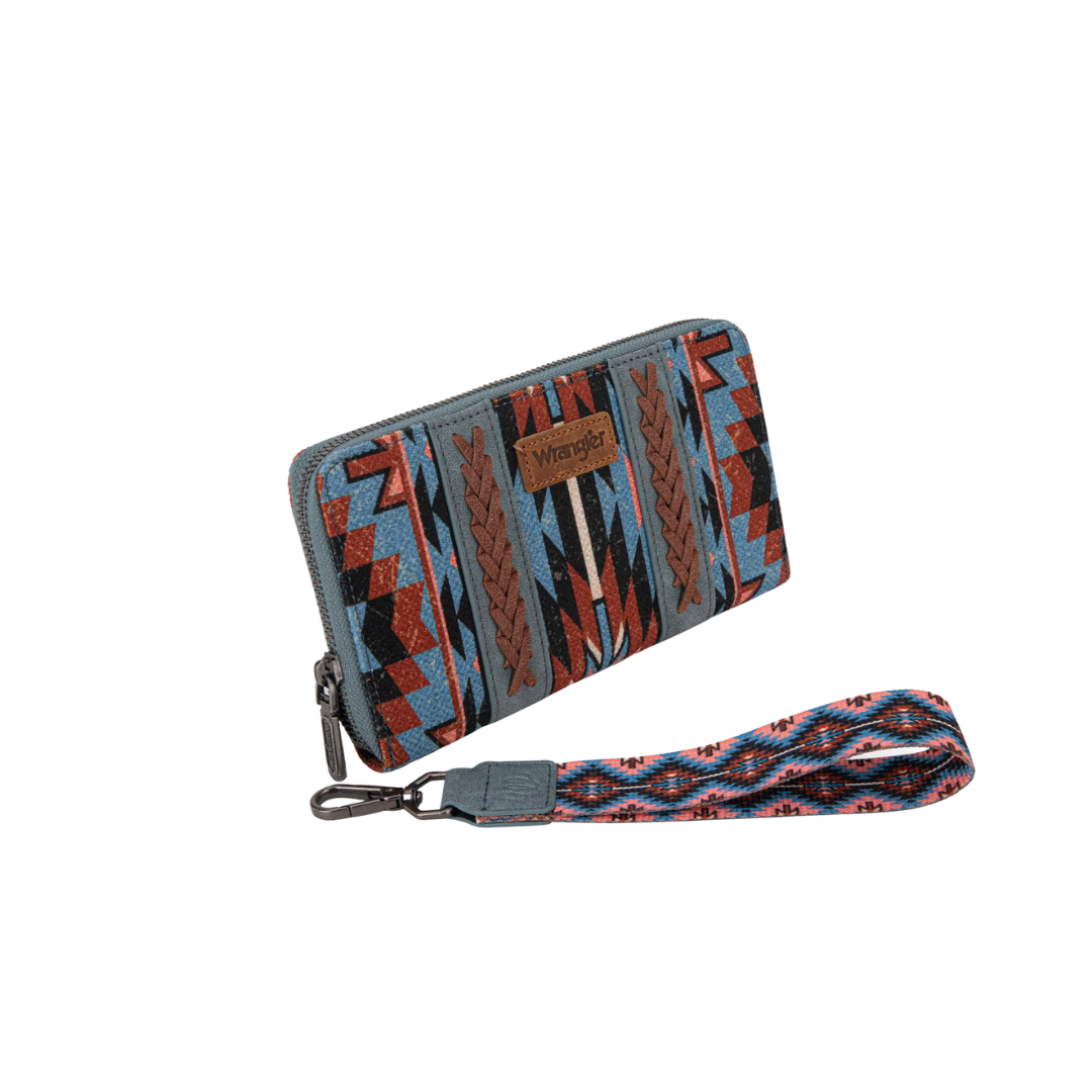 wrangler Women's Southwestern Art Print Navy Wallet
