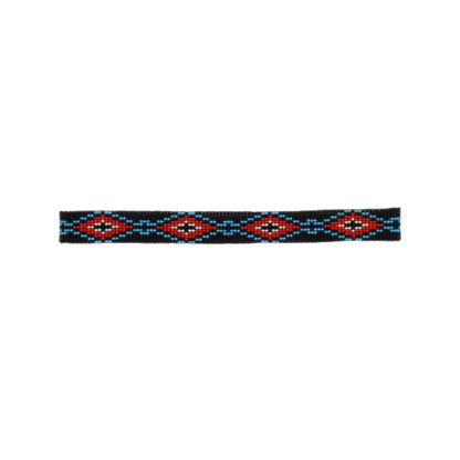 M&amp;F Unisex Clearence Beaded Aztec Black Hatband