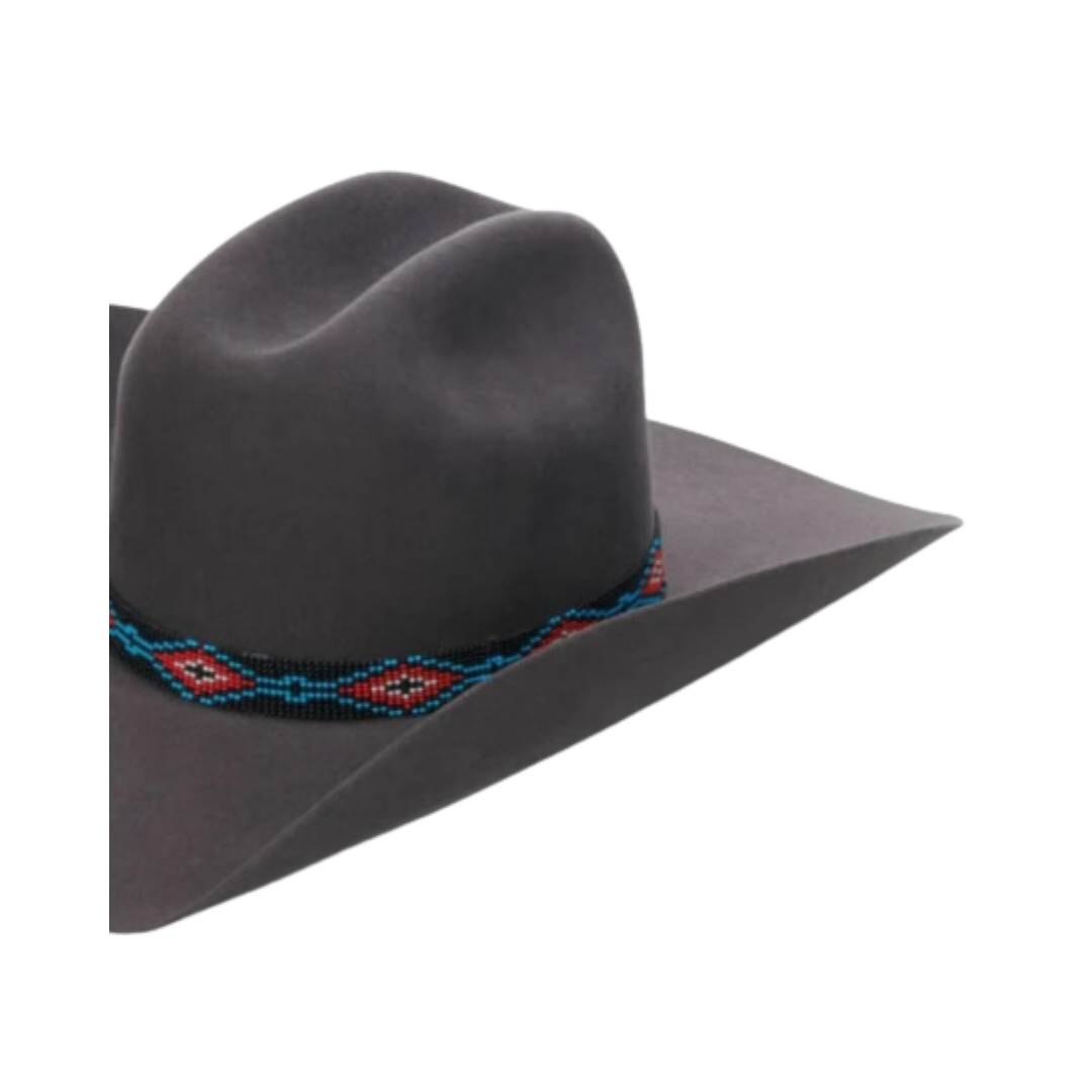 M&F Unisex Clearence Beaded Aztec Black Hatband