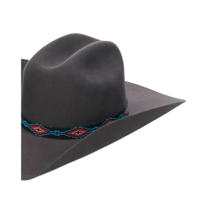 M&amp;F Unisex Clearence Beaded Aztec Black Hatband
