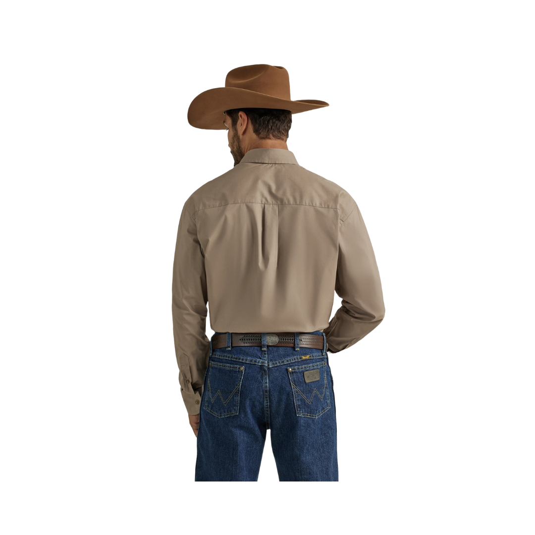 Wrangler Men's George Strait Collection Tan Shirt
