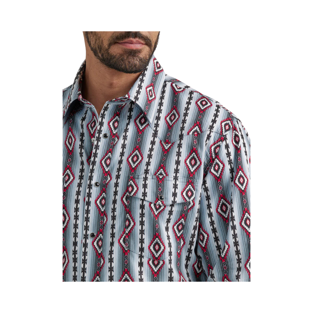Wrangler Men's Western Checotah Long Sleeve Shirt