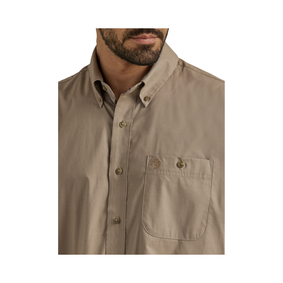 Wrangler Men's George Strait Collection Tan Shirt