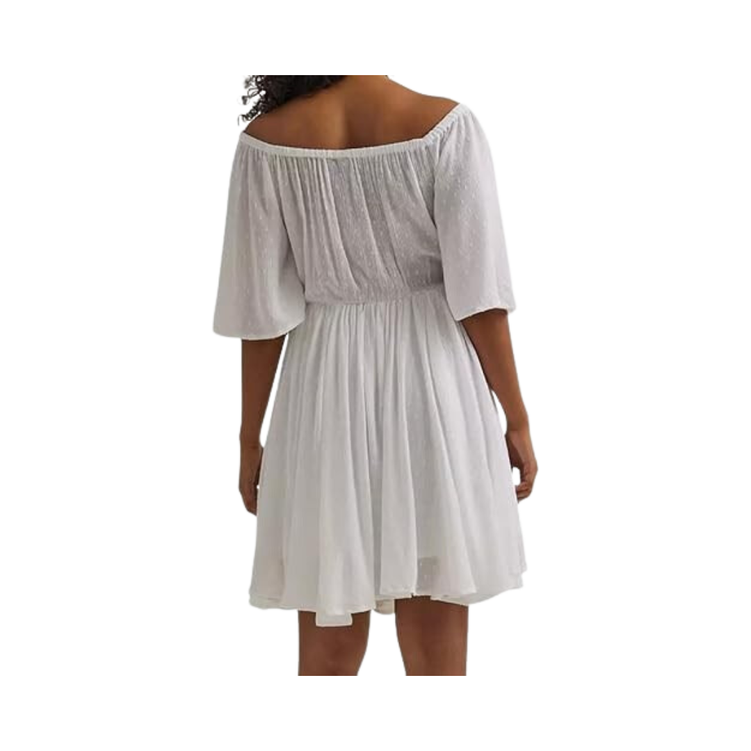 Wrangler Women's Flutter Dress White