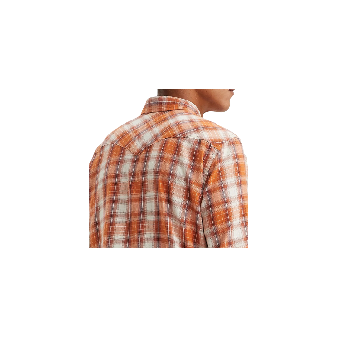 Levi Strauss Men's Classic Western Standard Orange Shirt