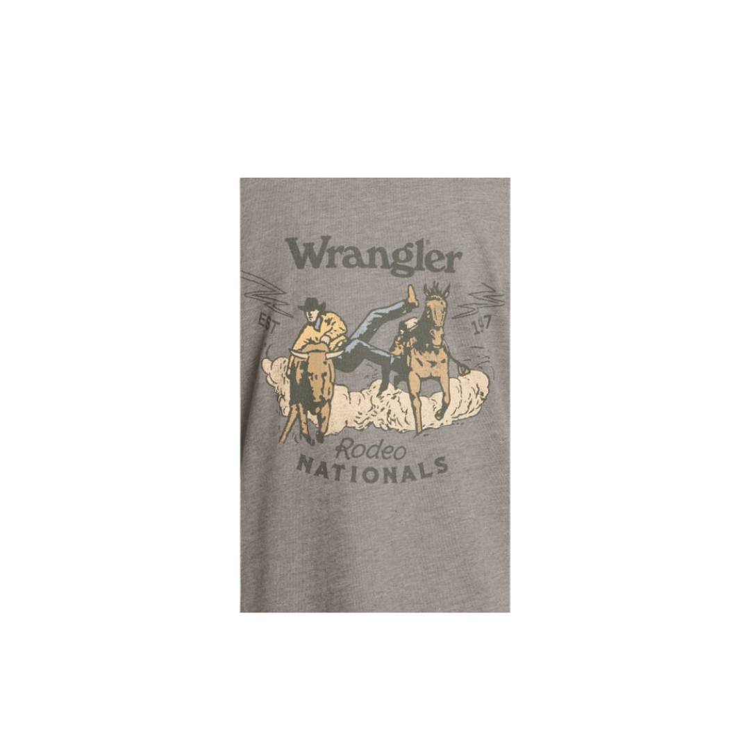 Wrangler Youth Boy's Rodeo Nationals Graphic Grey Tee Shirt