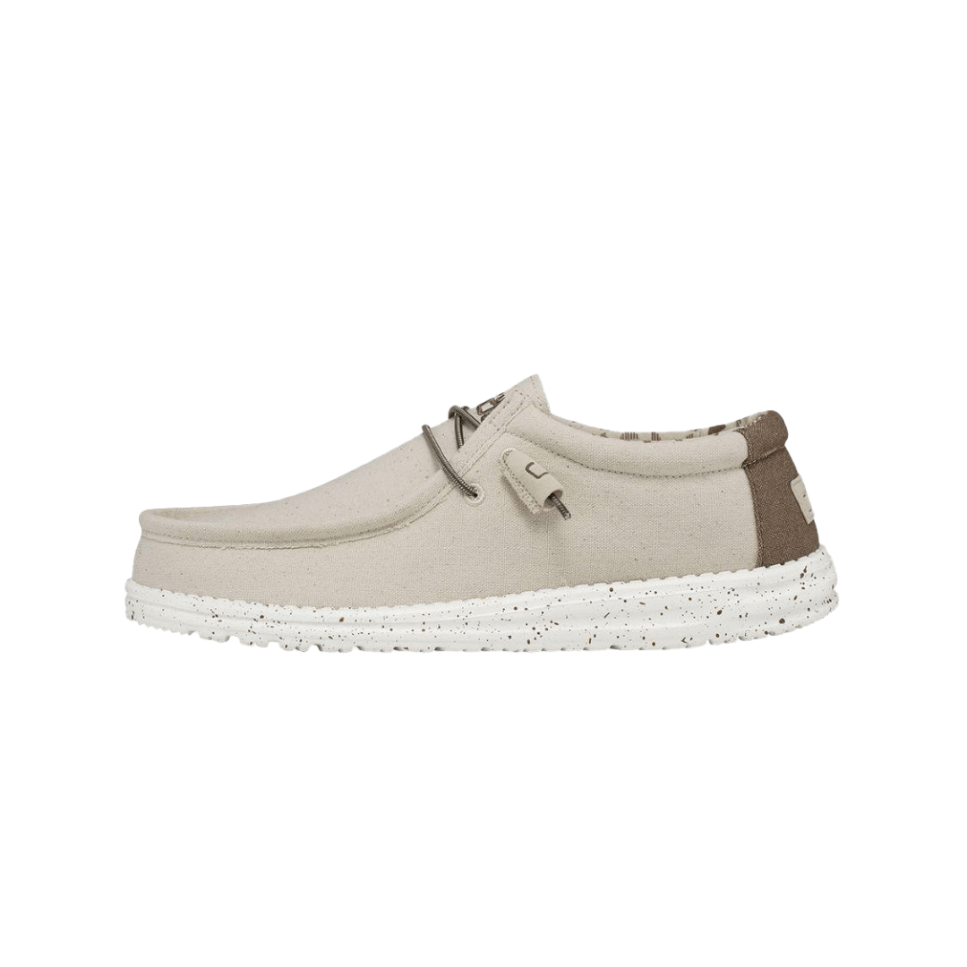 Hey Dude Men's Wally Stretch Ivory Slip On Shoe