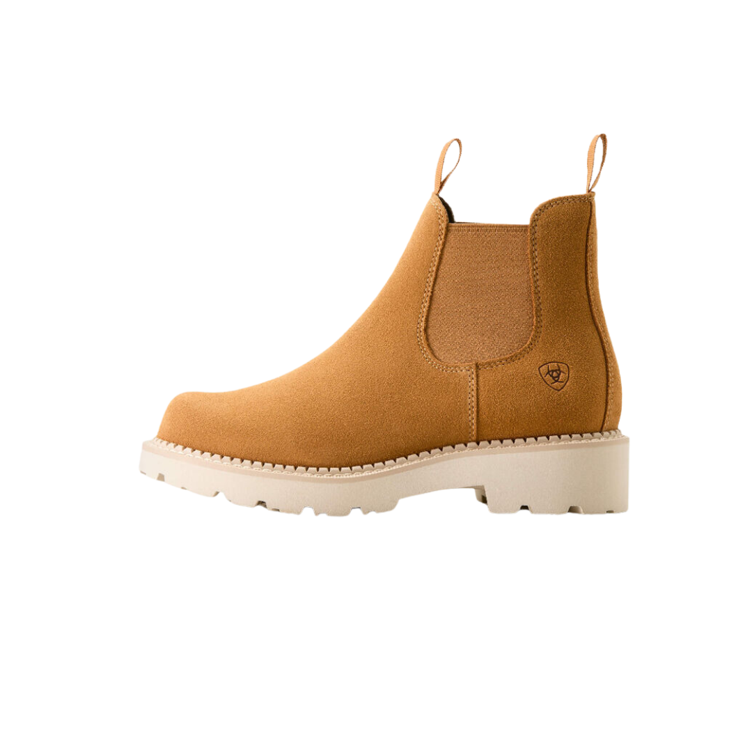 Ariat Women's Fatbaby Chelsea Western Wheat Suede Boot