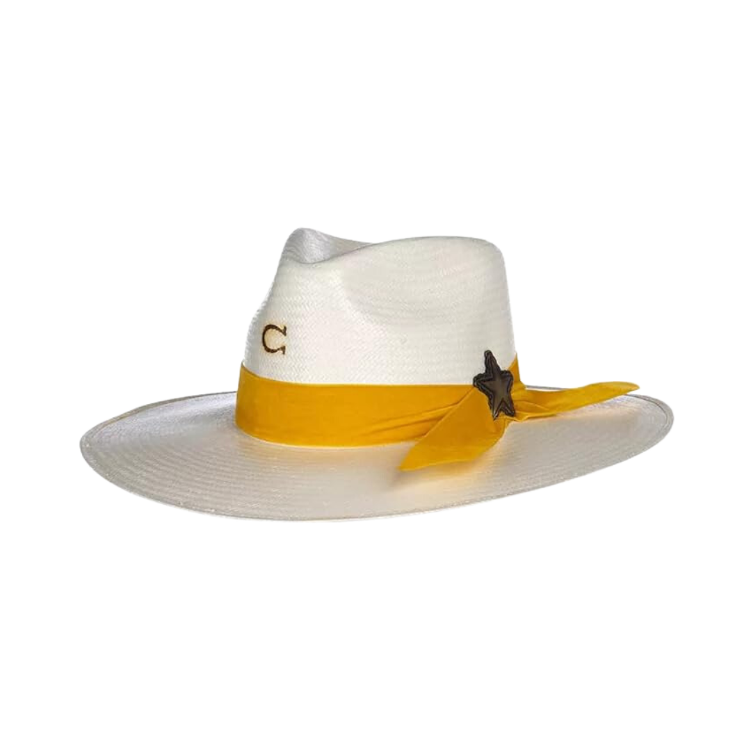 Charlie 1 Horse Women's Lone Star Love Natural Straw White Hat