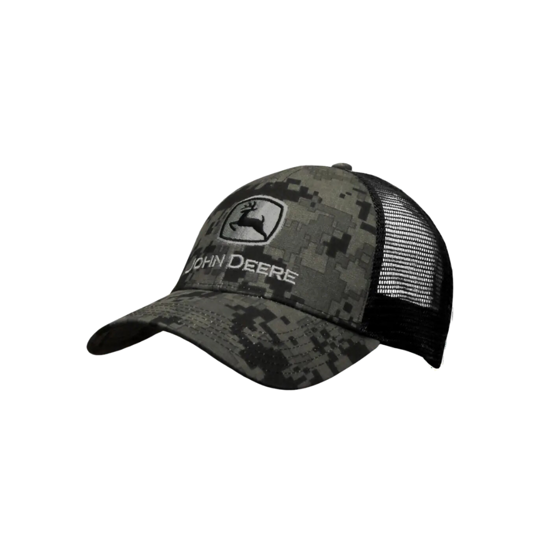 John Deere Camo Cotton Mesh Black Cap