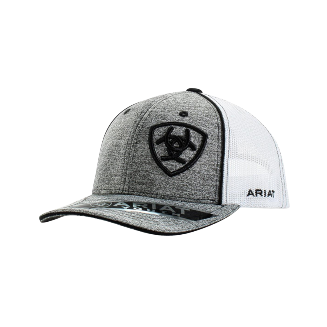 Ariat M&amp;F Grey Mesh Ariat Signature Logo Cap