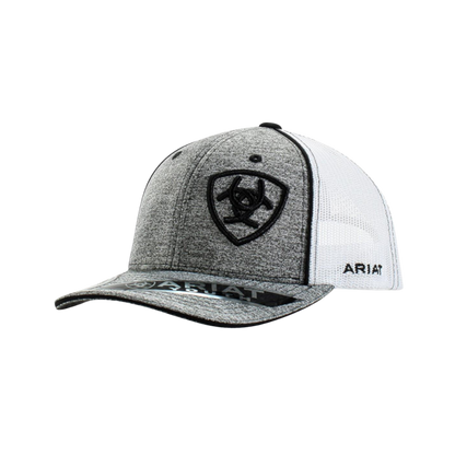 Ariat M&amp;F Grey Mesh Ariat Signature Logo Cap