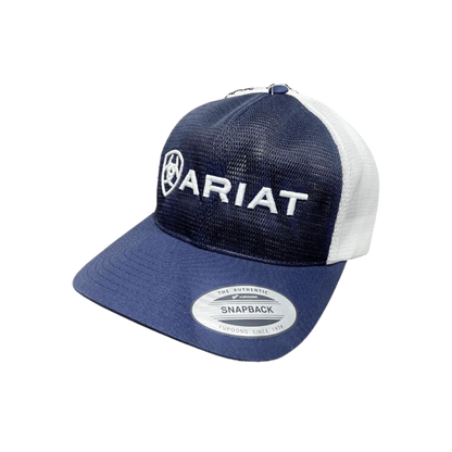 Ariat M&amp;F Navy Mesh Embroidered Cap