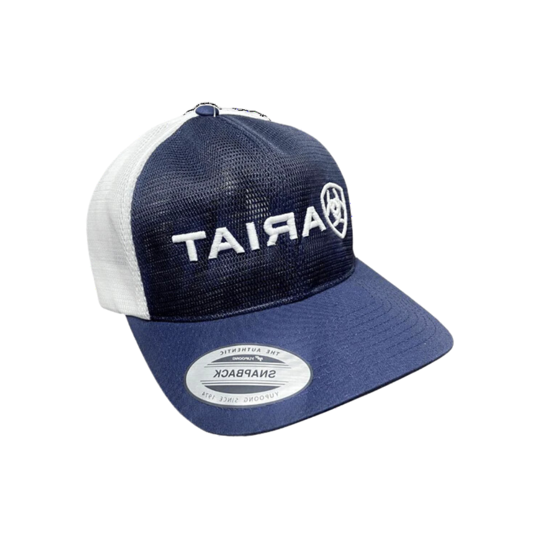 Ariat M&amp;F Navy Mesh Embroidered Cap