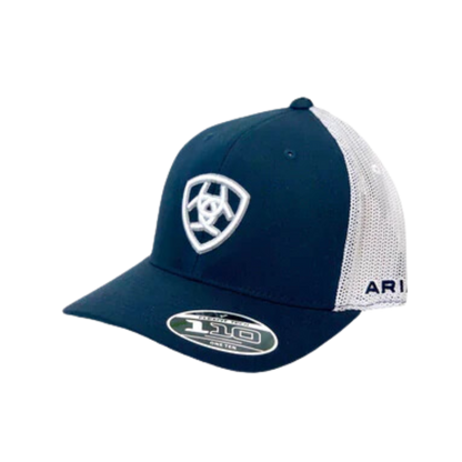 Ariat M&amp;F Navy Blue Embroidered Logo Mesh Cap