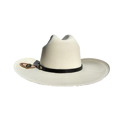 Stetson Hats 5000x El Jefe White Black Band Straw Hat