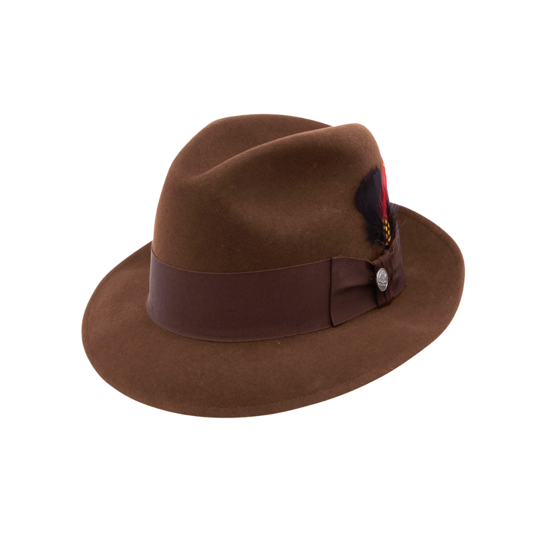 Stetson Hats Frederick Brown Wool Felt Fedora Hat