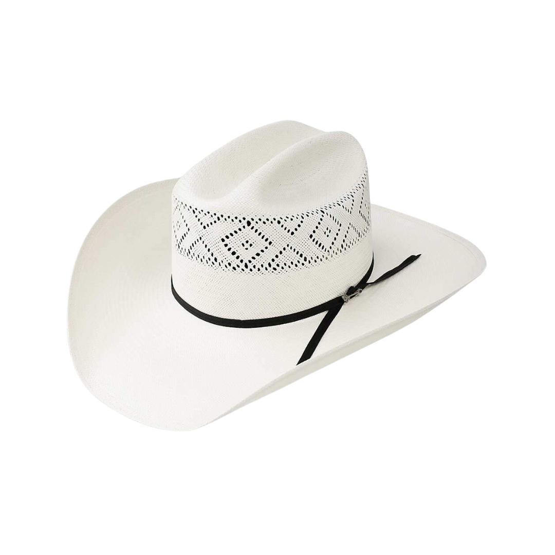 Stetson Hats 10x Saddleman White Patterned Ventilation Hat