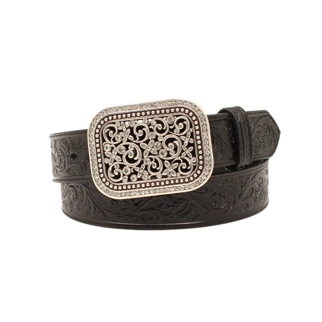 Ariat Women's Black Rhinestone Filigree Belt