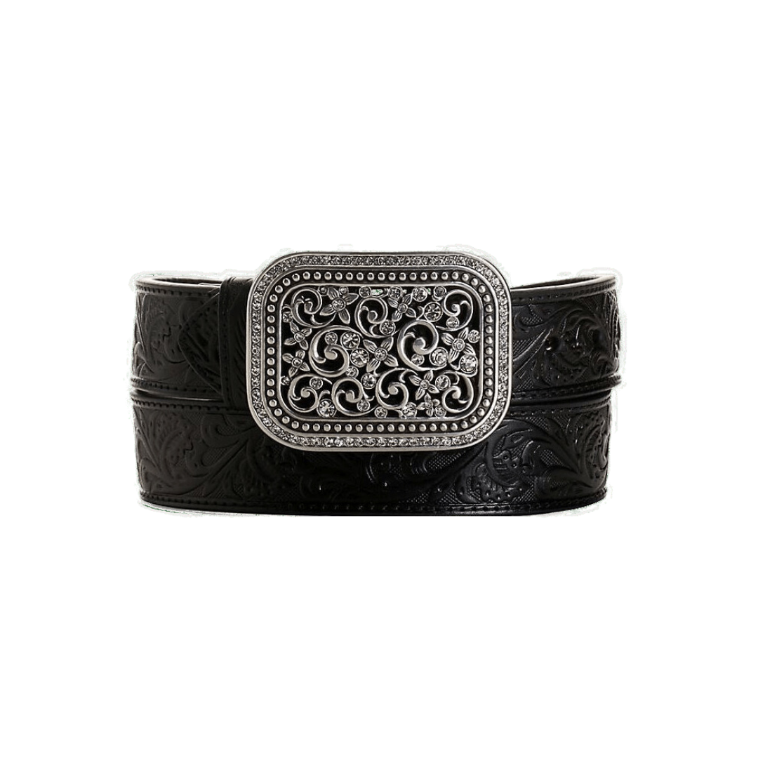 Ariat Women's Black Rhinestone Filigree Belt