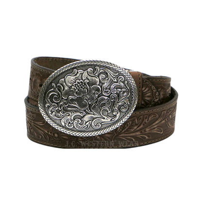 M&amp;f Womens Nocona Tooled Leather Belt