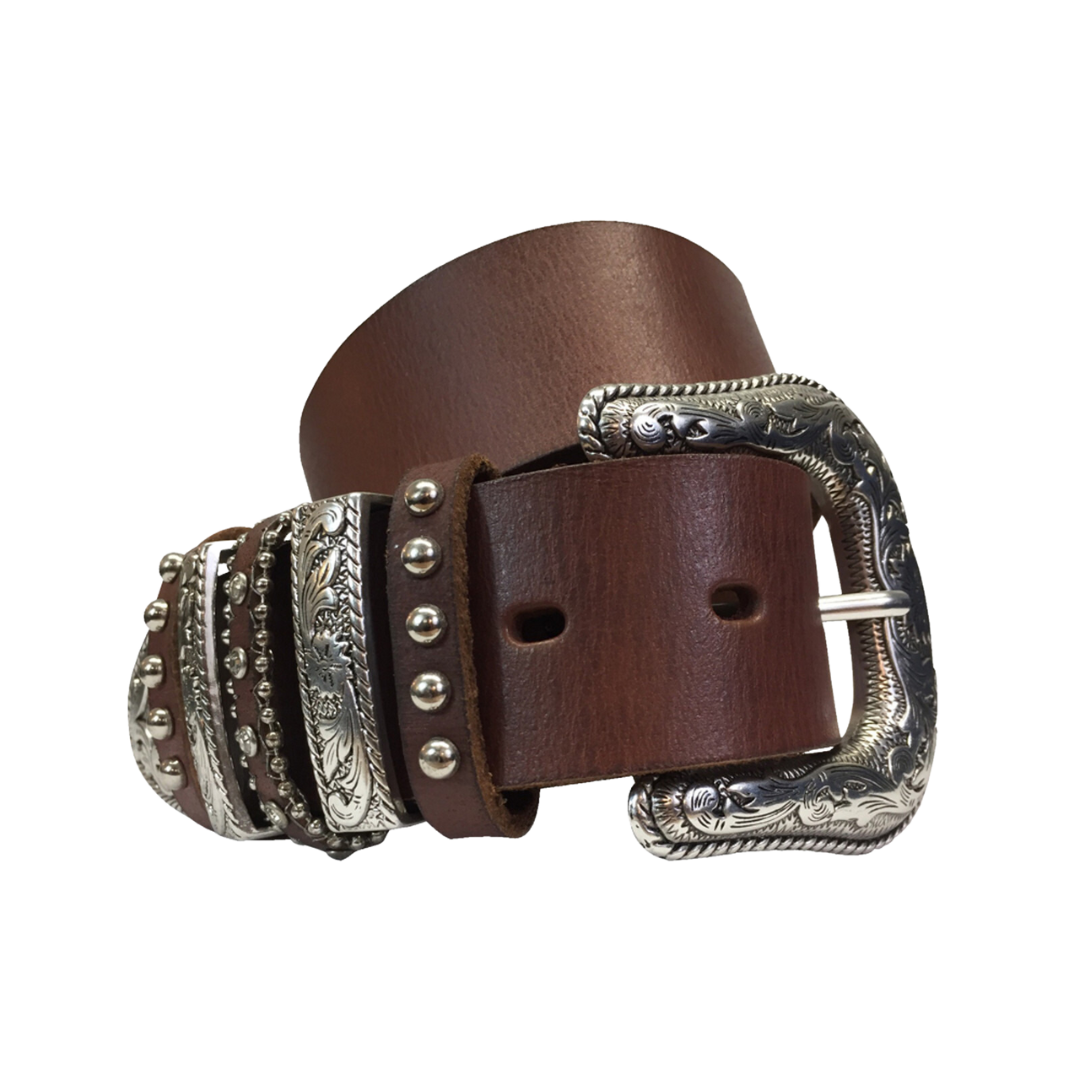 Nocona Women's Silver Brown Belt