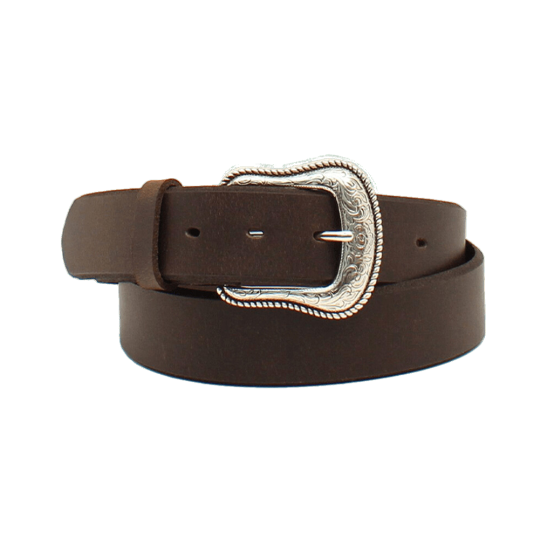 Nocona Women's Floral Buckle Black Dark Brown Belt