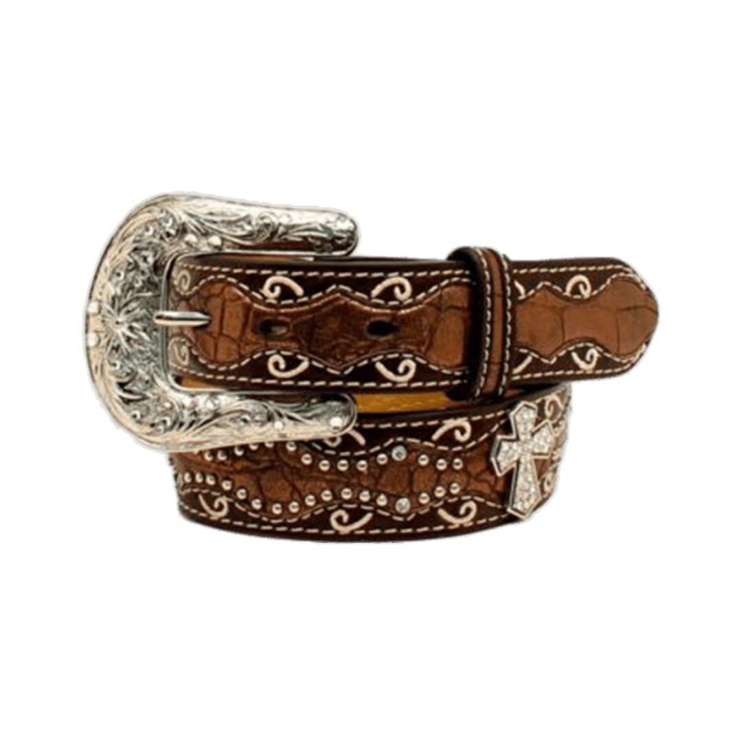 Ariat Youth Girl's Cross Concho Brown Belt