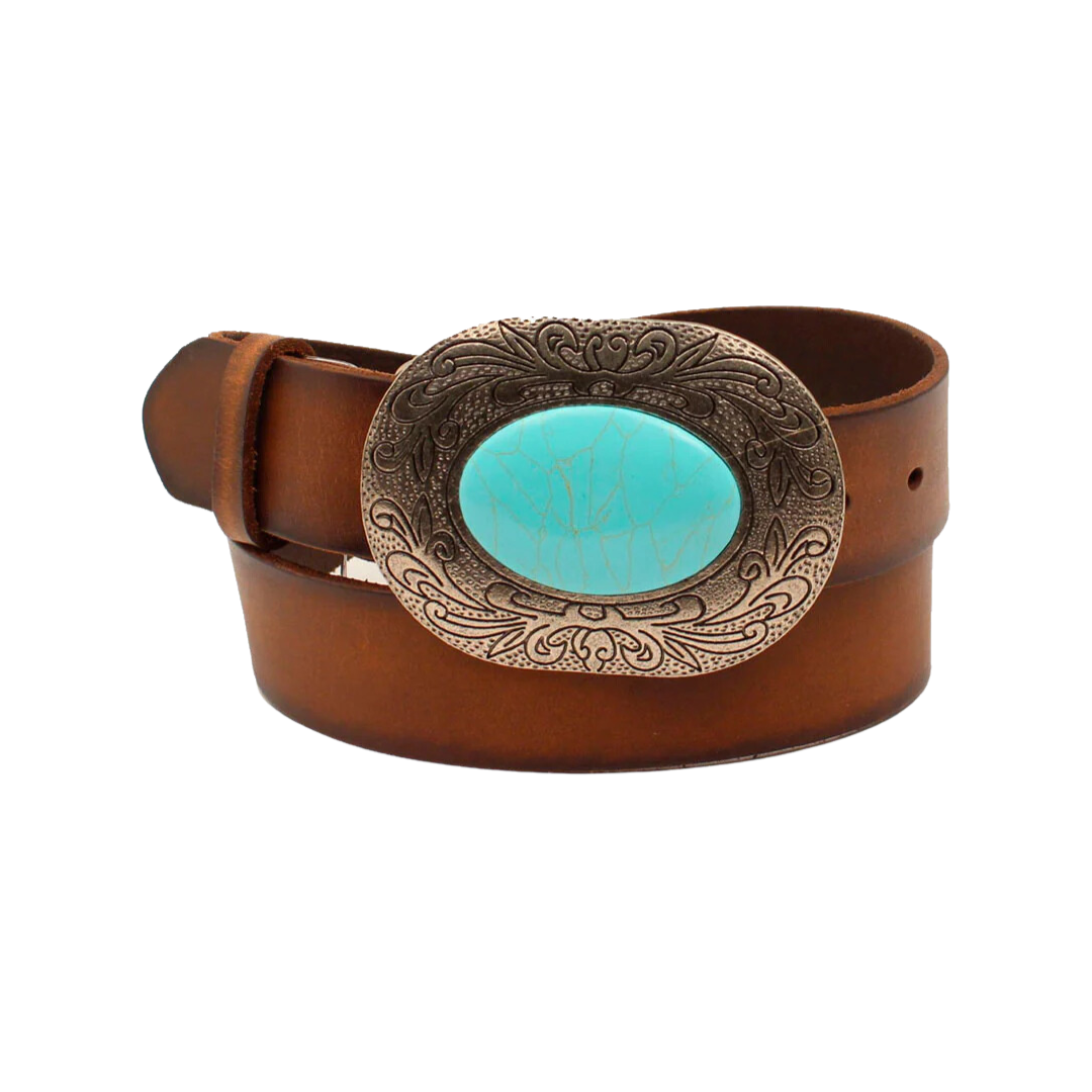 Nocona Women's Stained Edge Brown Belt