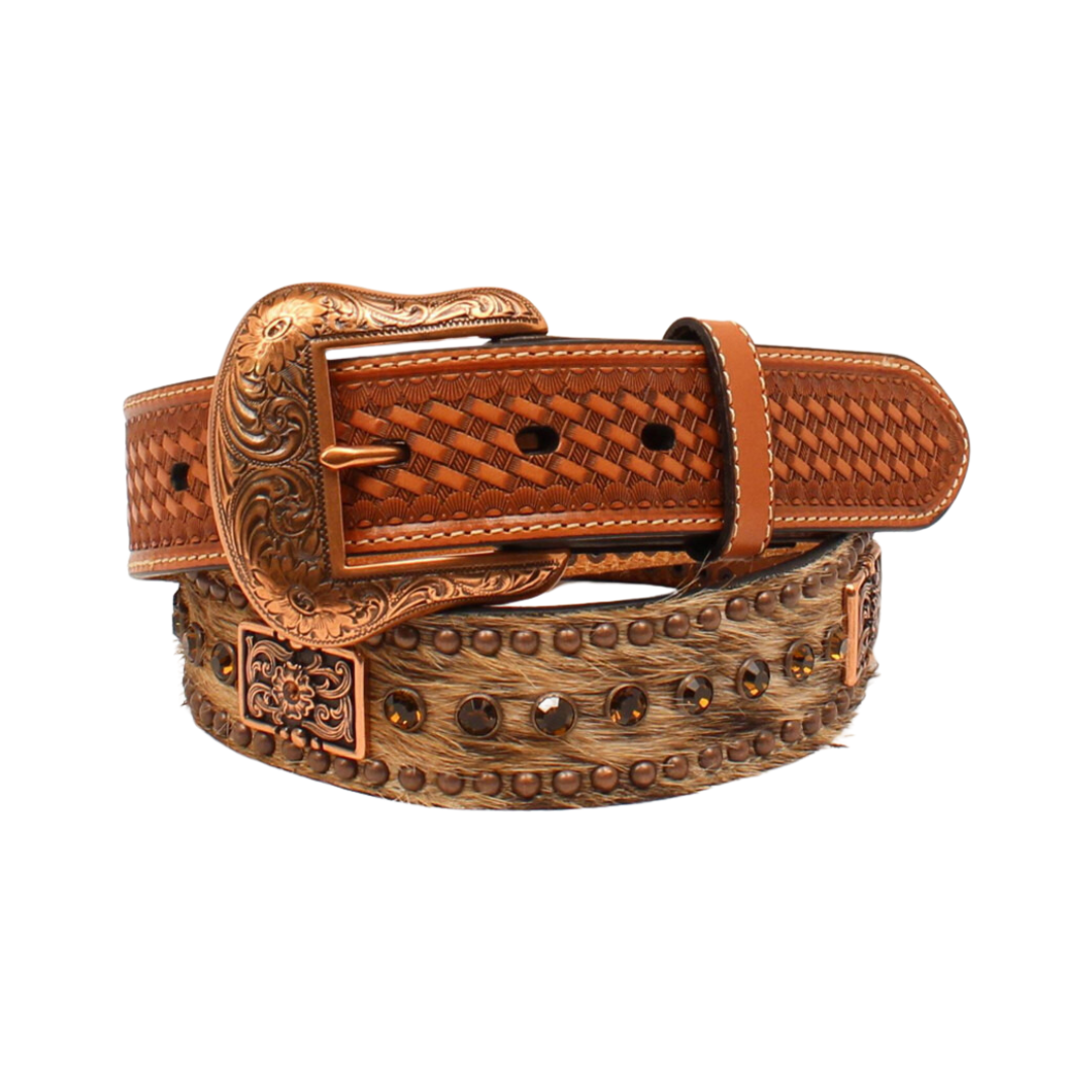 Nocona Men's Calf Hair Tan Belt