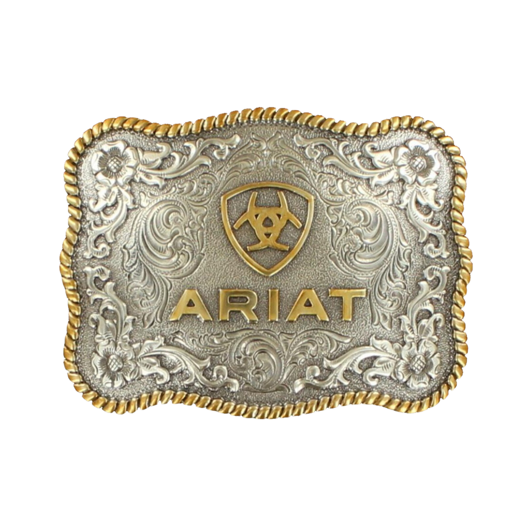 M&amp;F Ariat Antique Silver &amp; Gold  Buckle Belt