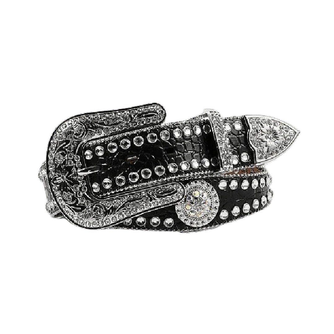 Blazin Roxx Women's Print Leather Black Belt