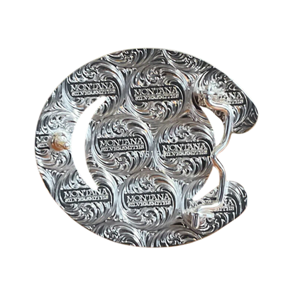 Montana Silversmiths Horseshoe Shape Mexican Flag Buckle