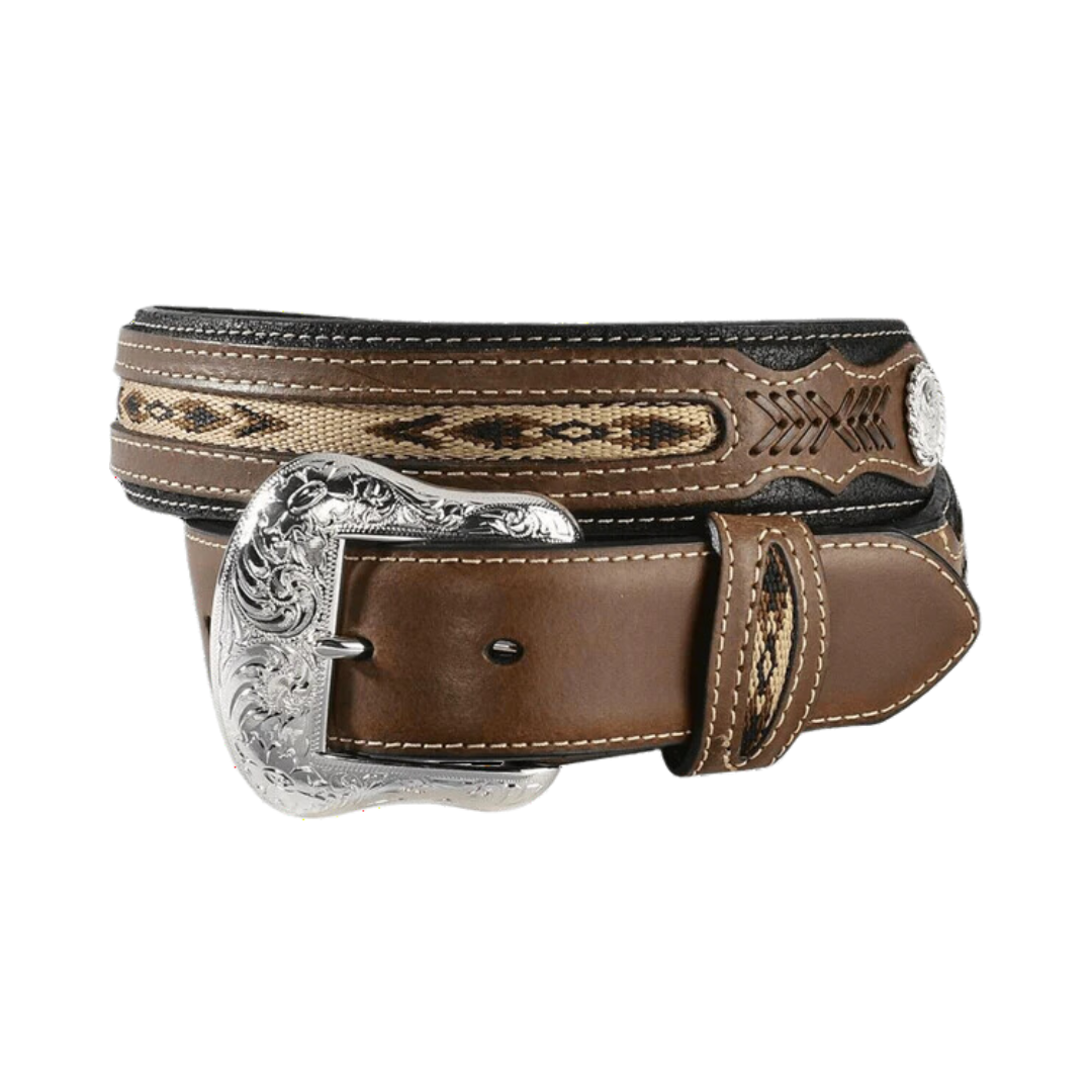 Nocona Men's Inlay Conchos Brown Belt