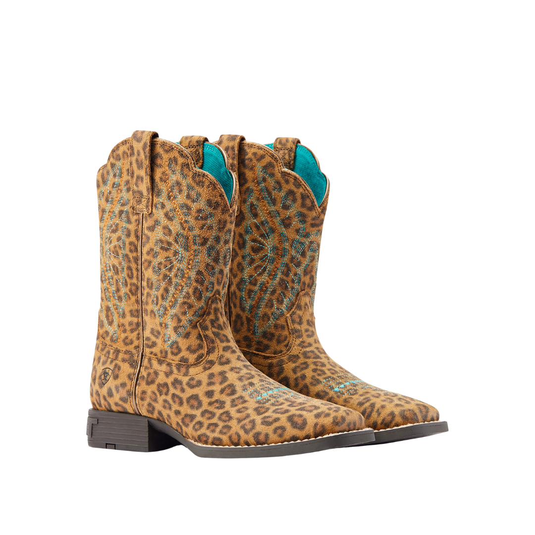 Ariat Youth Primetime Faded Leopard Pull-On Boot