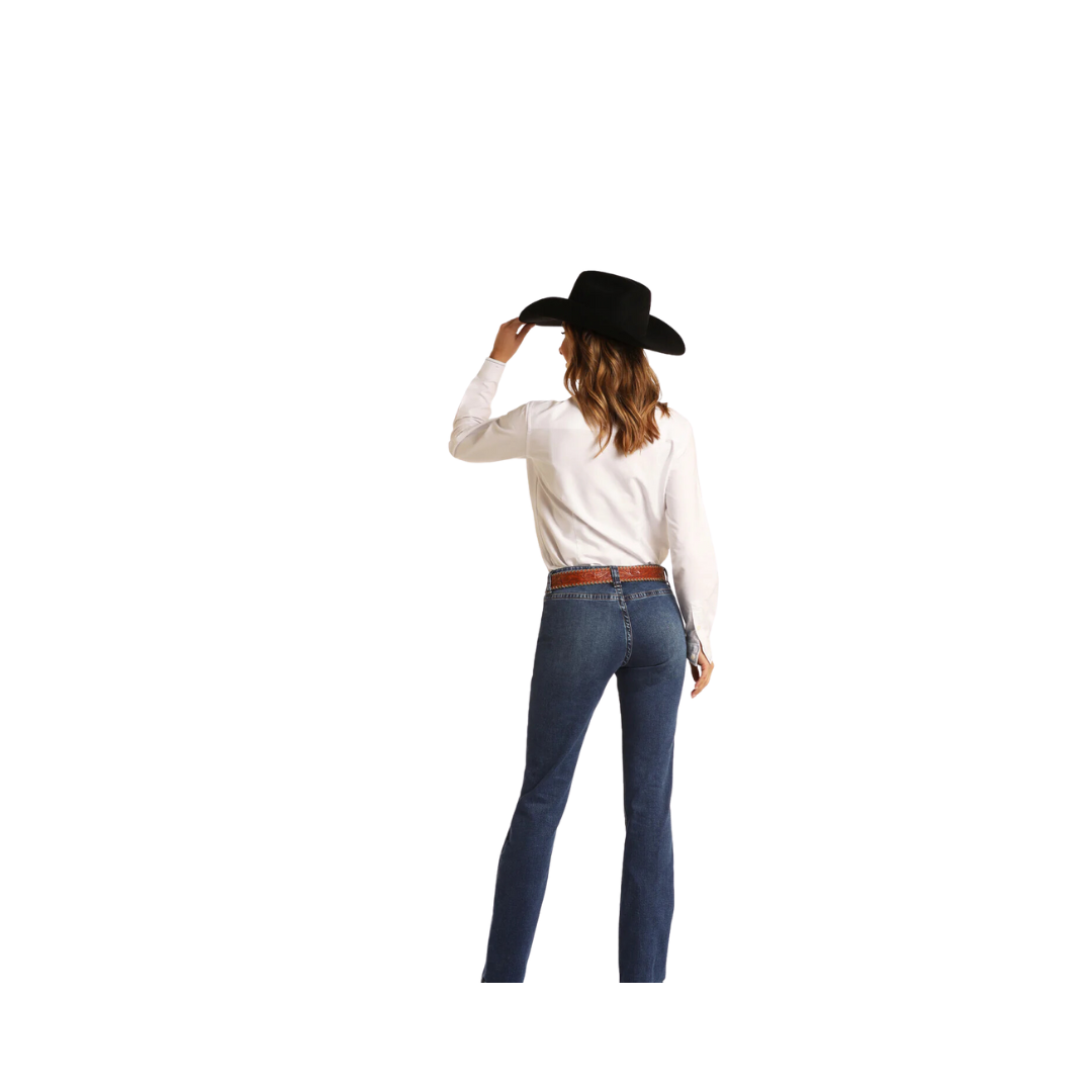 Panhandle Slim Women's Rock & Roll Cowgirl Riding Boot Cut Jean