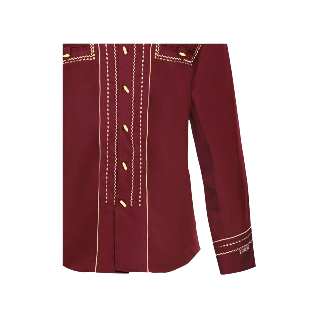 Ranger's Usa Men's Wine Charra Tarugos Shirt