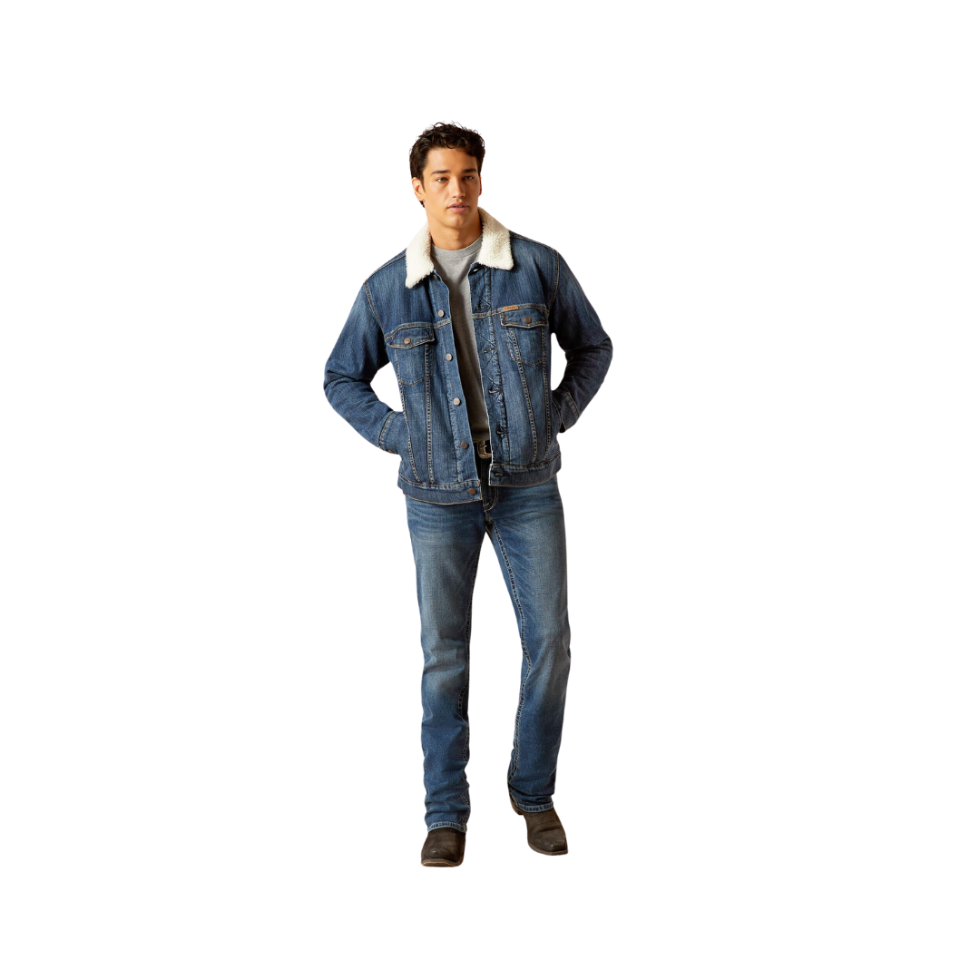 Ariat Men's Sherpa Lined Trucker Blue Jacket