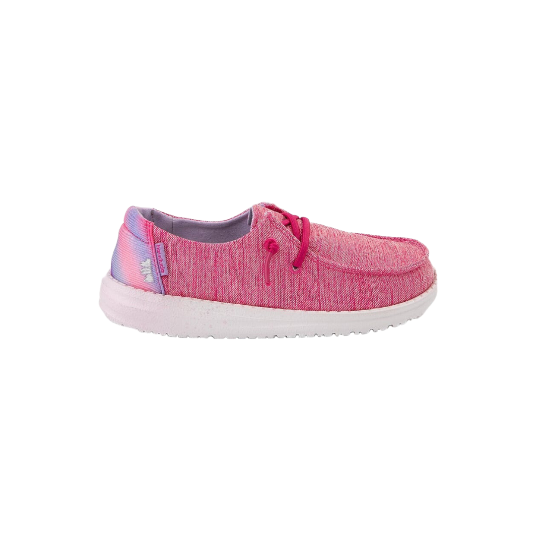 Hey Dude Youth Kid's Sparkle Wendy Pink Shoe