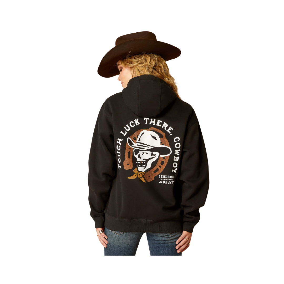 Ariat Unisex Sendero Winking Skull Black Hoodie