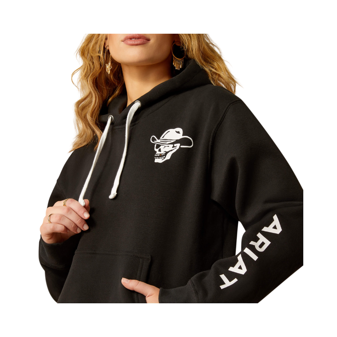 Ariat Unisex Sendero Winking Skull Black Hoodie