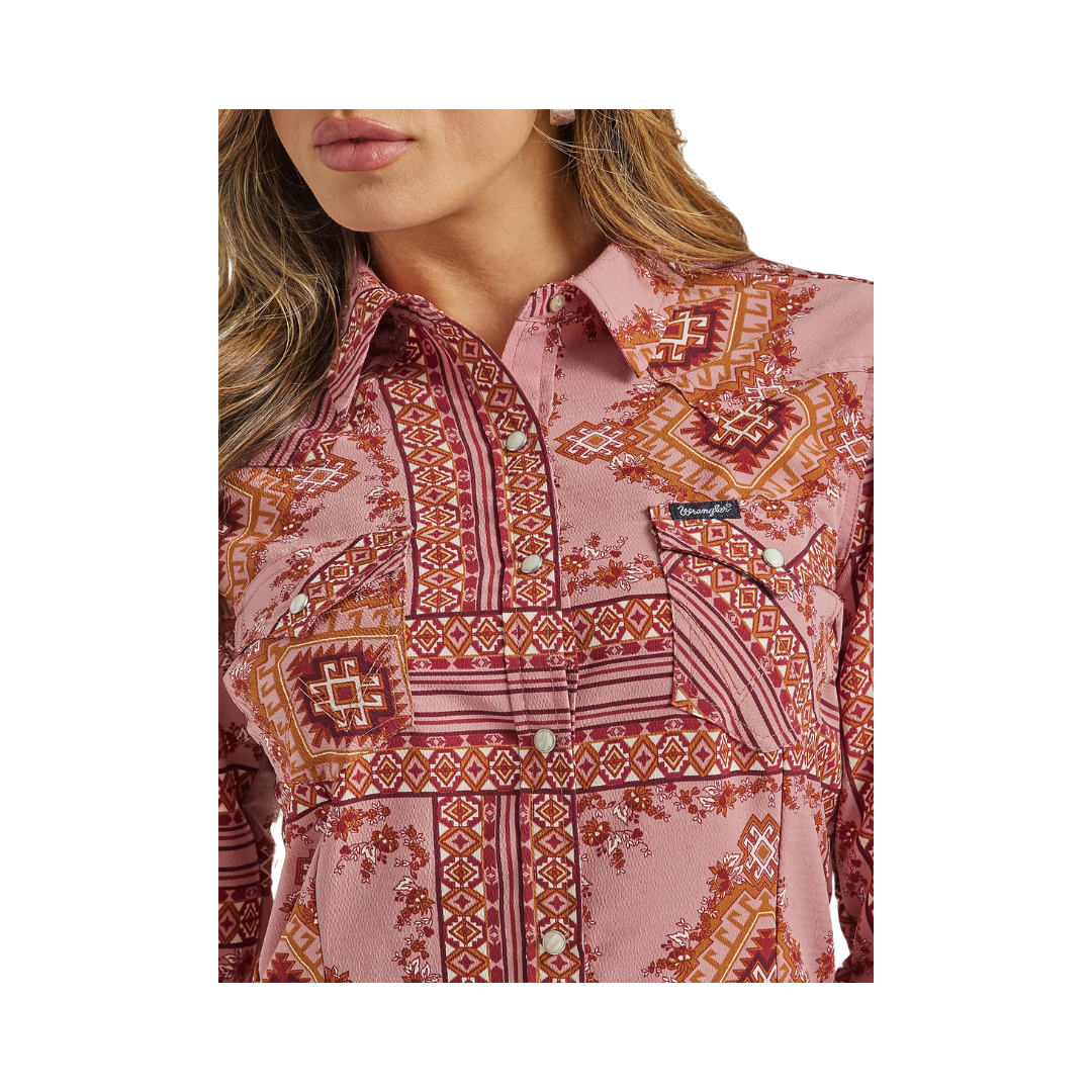 Wrangler Women's Retro Lightweight Western Snap Shirt