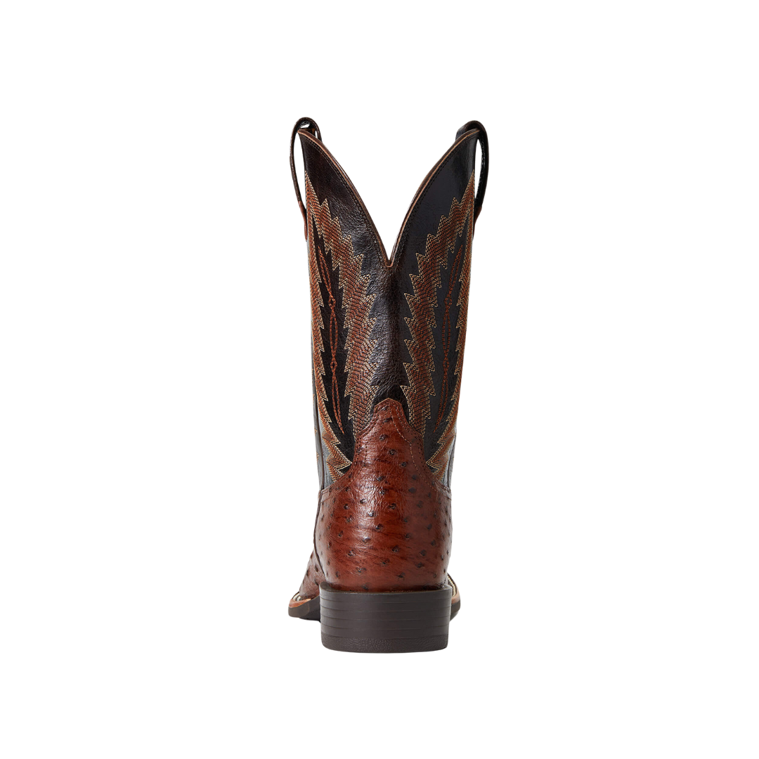 Ariat Men's Toe Quantum Primo Antique Tabac Ostrich Boots