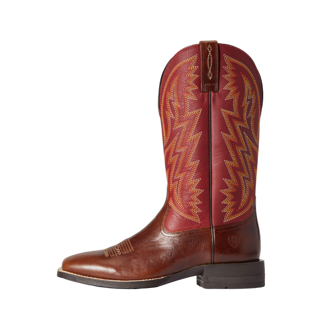 Ariat Men's Crest Macaw Red Boots | Premium Leather, Western Style Ariat Men's Crest Macaw Red Boots | Premium Leather, Western Style