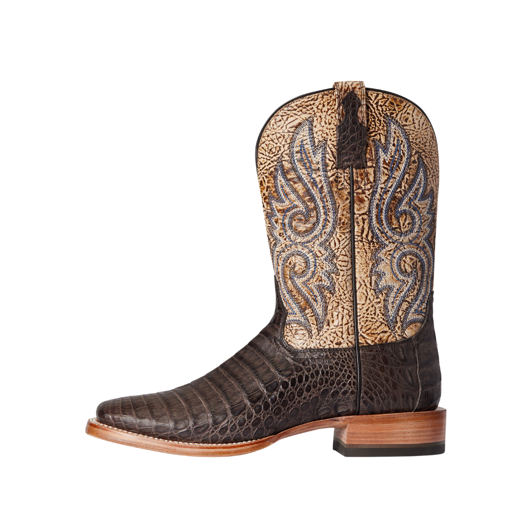 Ariat Men's Relentless Denton Chocolate Caiman Belly Exotic Boots
