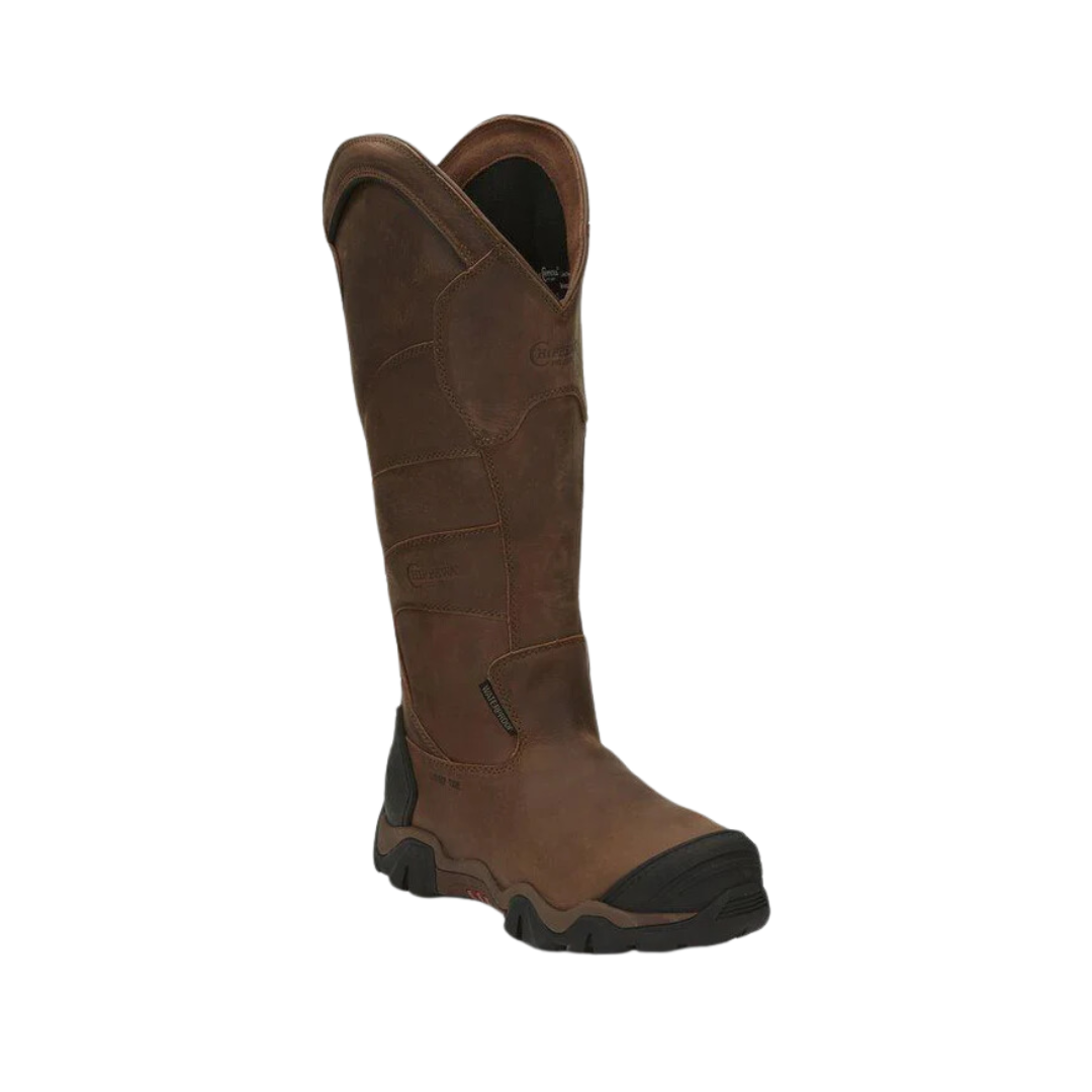 Chippewa Men's Cross Terrain Waterproof Snake Comp Toe Brown Boots