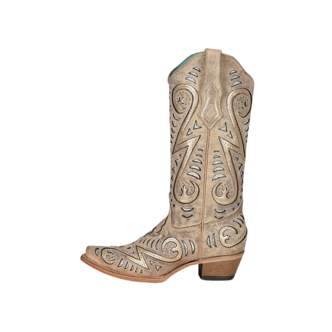 Corral Boots Women's Bone Inlay Cowgirl Boots