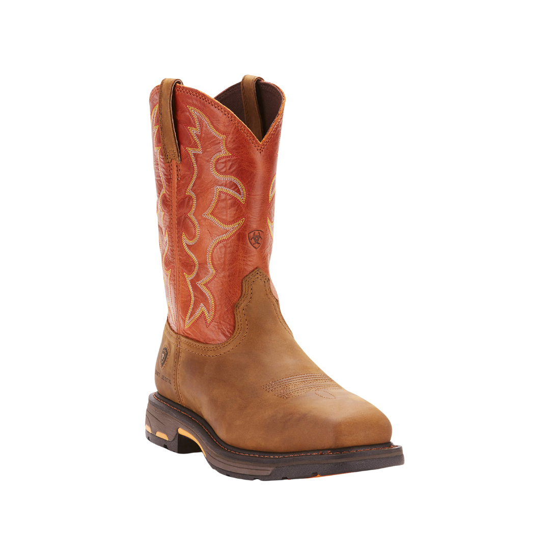 Ariat Men's WorkHog Wide Steel Toe Work Brown Boots