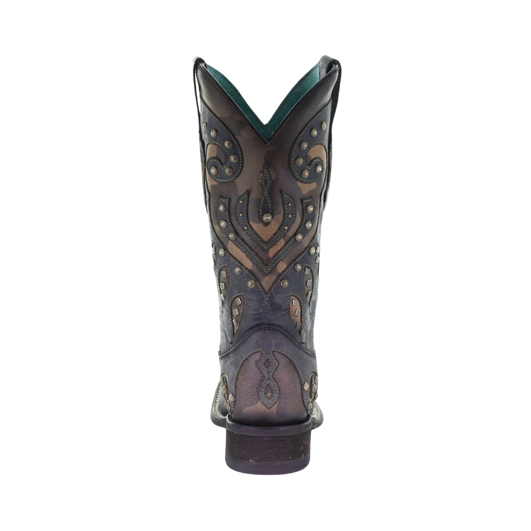 Corral Women's Camo Inlay Black Boots